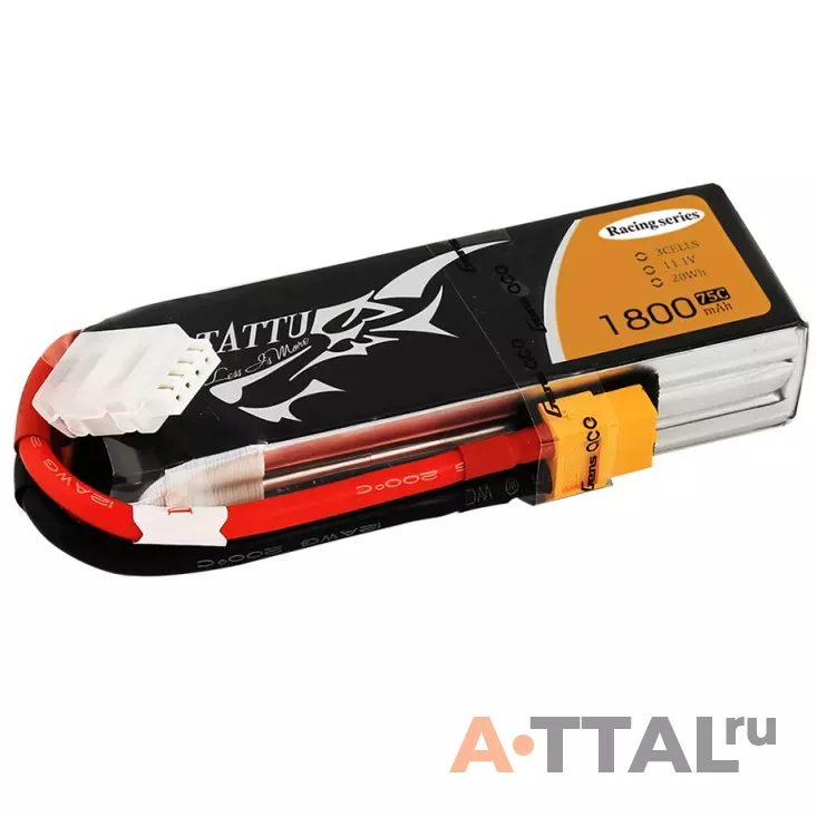 Аккумулятор Tattu Li-PO 11,1 В 1800 мАч 75C Racing Limited Edition фото 1