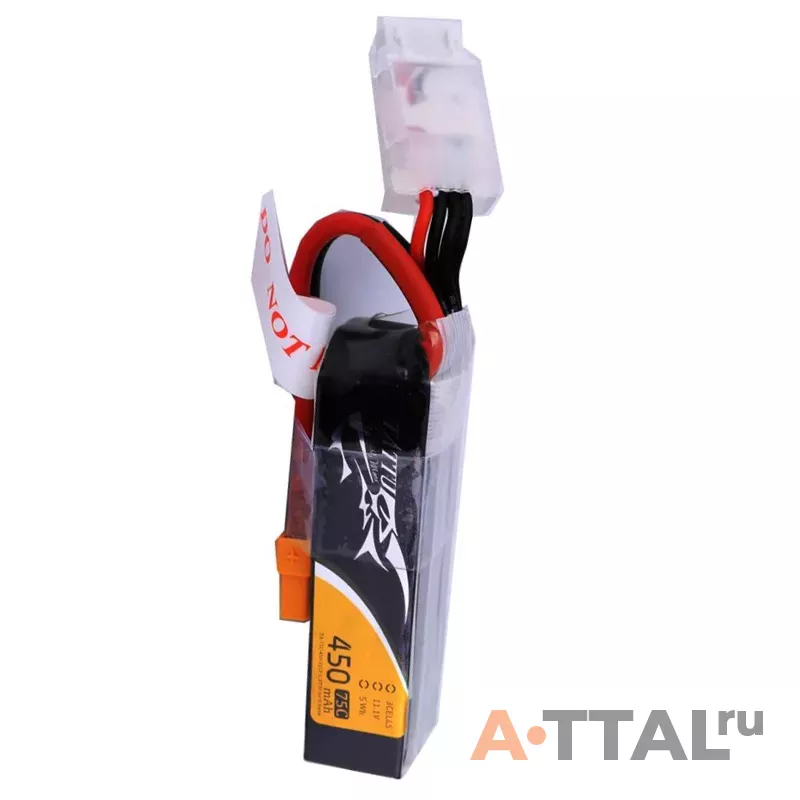 Аккумулятор Tattu LiPO 11,1 В 450 мАч 3S 75C удлиненный фото 1