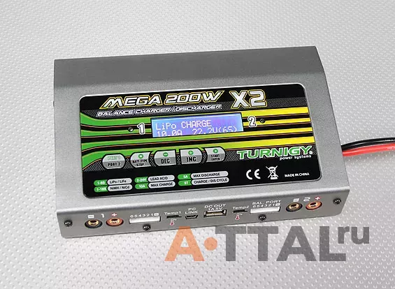 Зарядное устройство Turnigy Mega 200Wx2 (400w) (T200WDUAL) фото 1