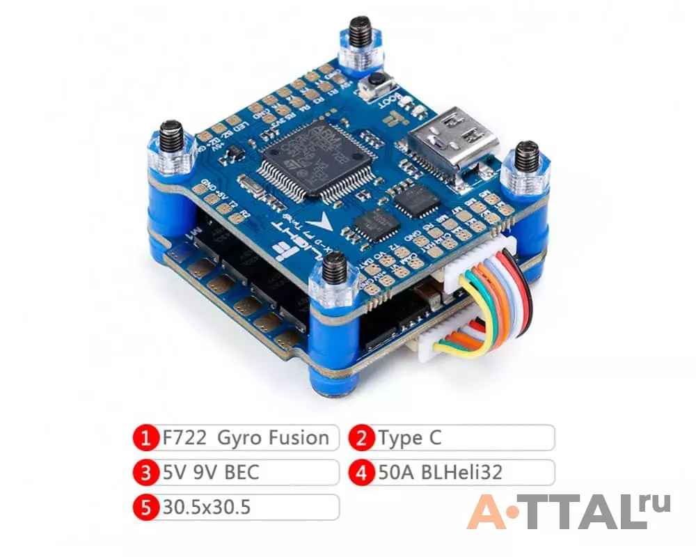 Полётный стек iFlight SucceX-D F7 V2.2 Stack (F7+50A ESC) фото 1