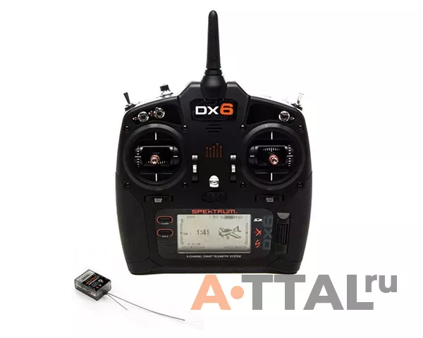 Радиоуправление Spektrum  DX6 G3 6 каналов DSMX с приемником AR6600T (SPM6755) фото 1