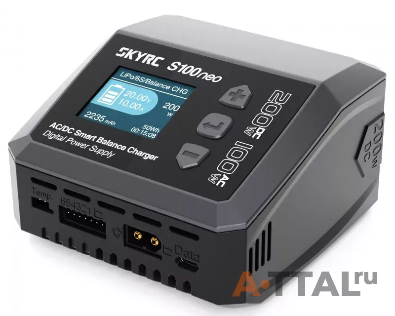 Зарядное устройство SkyRC S100neo 12A/200W с/БП универсальное фото 1