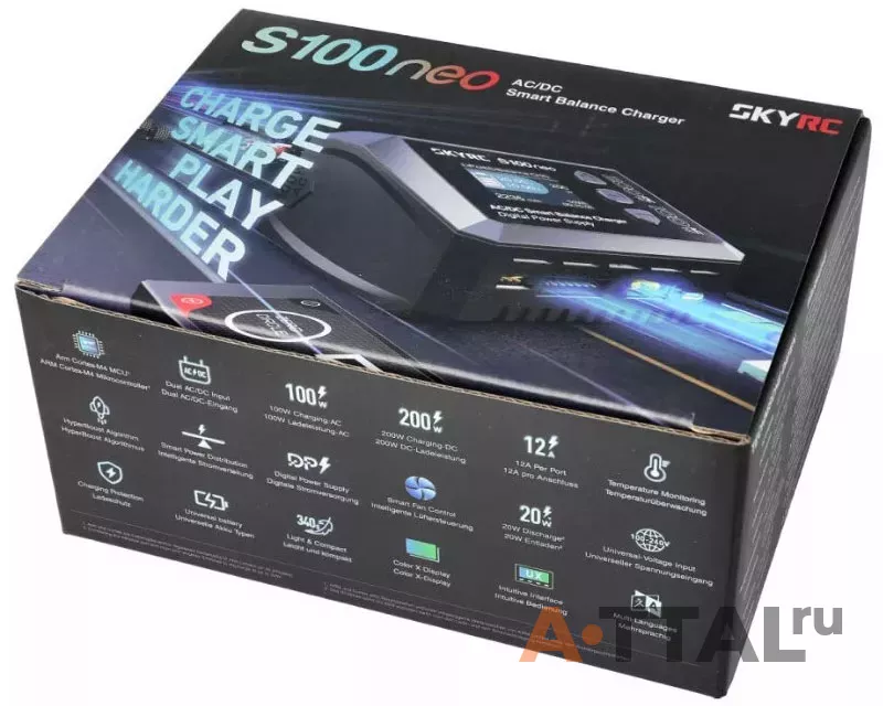 Зарядное устройство SkyRC S100neo 12A/200W с/БП универсальное фото 4
