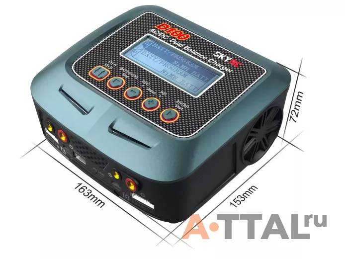 Зарядное устройство SkyRC D100 AC/DC Dual Balance фото 4