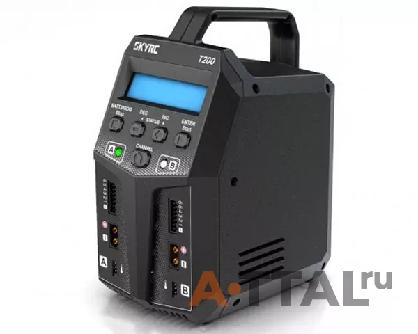 Зарядное устройство SkyRC T200 двухпортовое 200W 12A с/БП фото 1