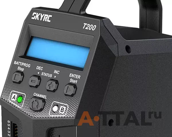 Зарядное устройство SkyRC T200 двухпортовое 200W 12A с/БП фото 3