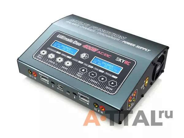 Зарядное устройство SkyRC D400 Ultimate Duo 20A/400W с/БП двухпортовое фото 1