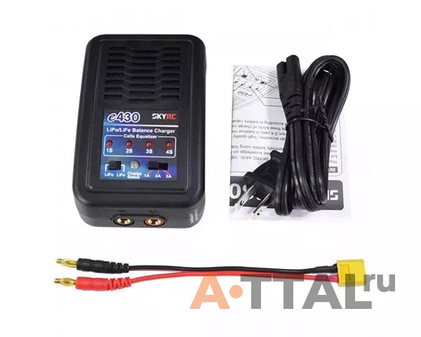 Зарядное устройство SkyRC e430 3A/30W для 2-4S LiPo/LiFe аккумуляторов фото 3