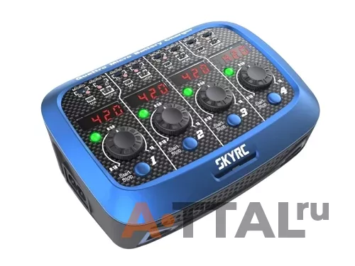 Зарядное устройство SkyRC Quattro Micro с/БП кватро для 1S Li-Pol аккумуляторов фото 2