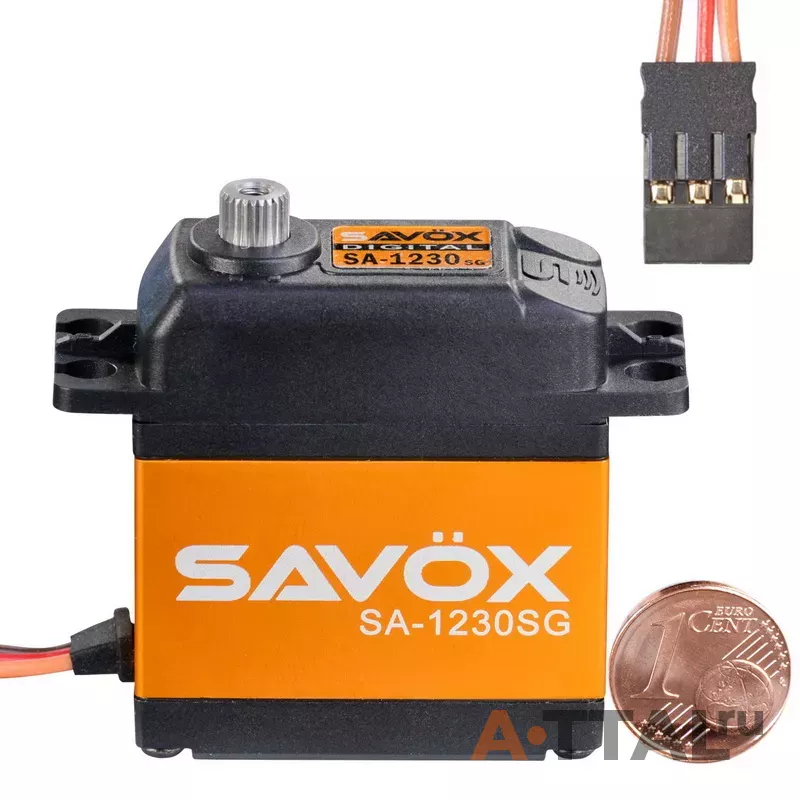 Цифровой сервопривод Savox 30-36кг/см 4,8-6В 0,16сек 79г (SA-1230SG) фото 1