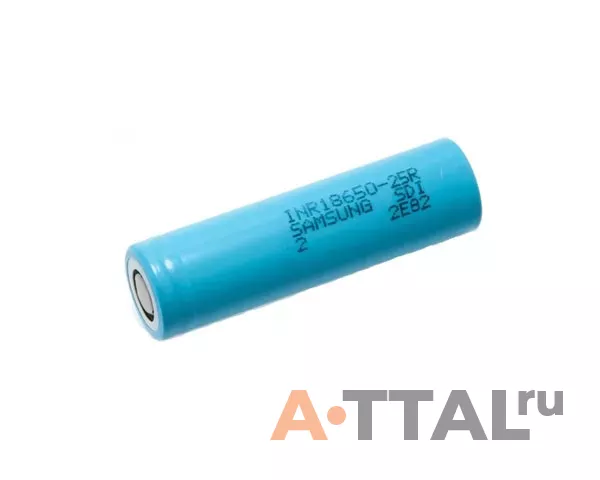 Аккумулятор 18650 Samsung SDI INR18650-25R Li-Ion 2500 мАг 20 A фото 1