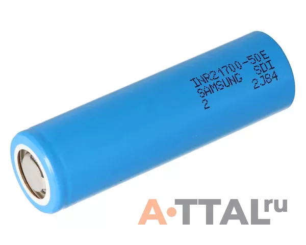 Аккумулятор 21700 Samsung SDI INR21700-50E Li-Ion 4900мАч 9.8А фото 1