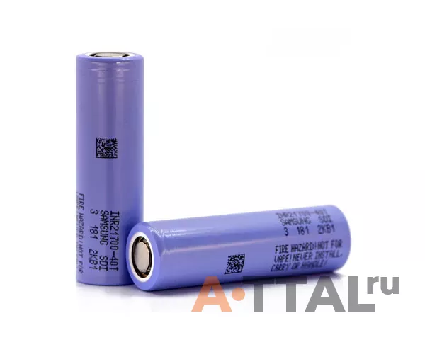 Аккумулятор 21700 Samsung SDI INR21700-40T (40T3) Li-Ion 4000мАч 35А фото 4