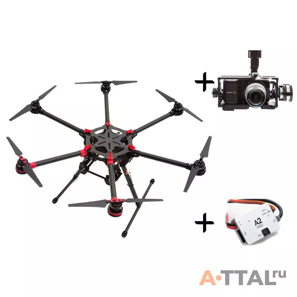 Гексакоптер DJI S900 + плата управления DJI A2 с подвесом DJI Zenmuse Z15- BMPCC фото 1
