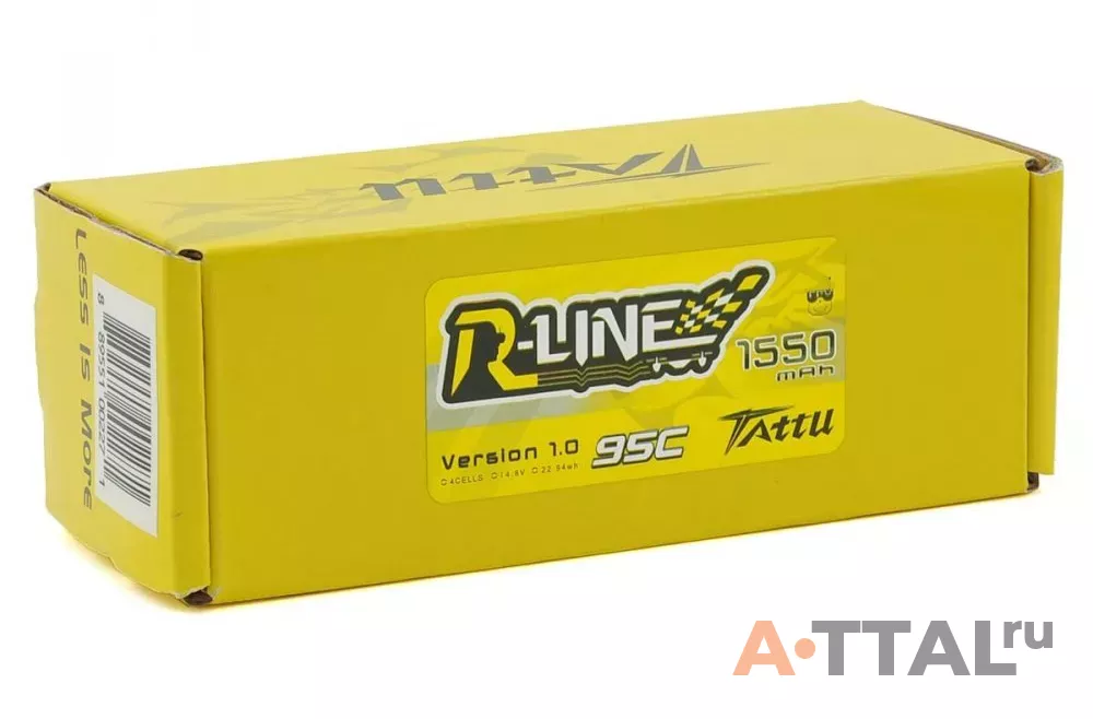 Аккумулятор Tattu R-Line LiPO 14,8 В 1550 мАч 95C (TA-RL-95C-1550-4S1P) фото 2