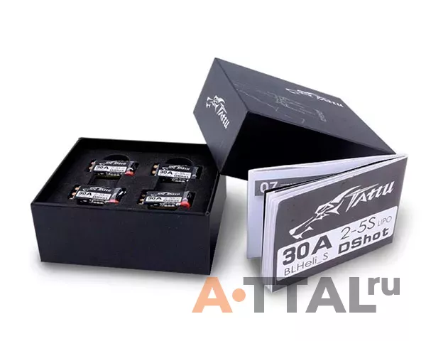 Бесколлекторные регуляторы Tattu 30A ESC BLHeli_S 2-5S Dshot 4 шт. фото 2