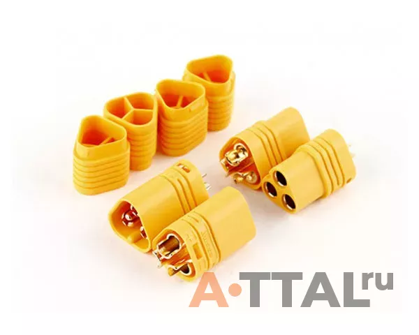 Разъем MT60 3 Pole Motor / ESC Connector Set (папа + мама) фото 1