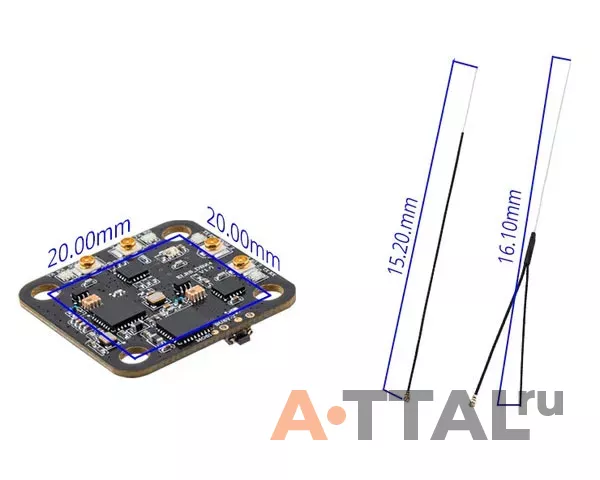 Приемник Radiomaster DBR4 Dual Band Xross Gemini ELRS (FCC) фото 3