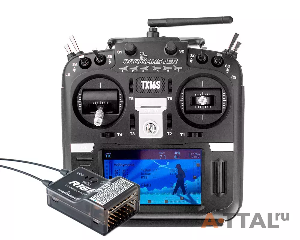 Аппаратура управления RadioMaster TX16S Hall Sensor с приемником R168-FCC фото 1