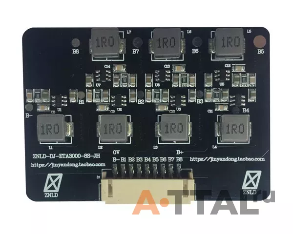 Плата балансировочная ZNLD активная BMS Li-Pol 8S 1.2A фото 1