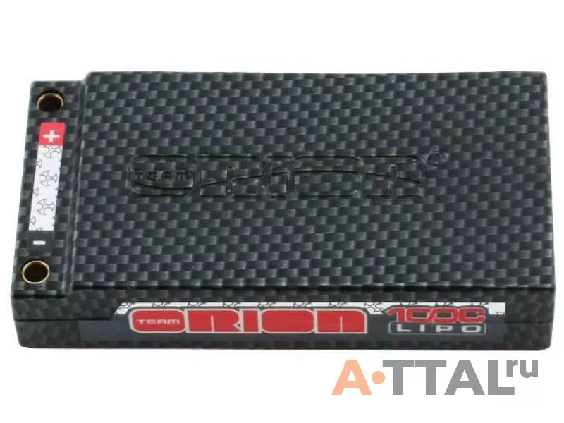 Аккумулятор Team Orion 3,7В(1s) 7200mAh Tubes plug LiPo 100C Carbon Pro Team Hard Case фото 1