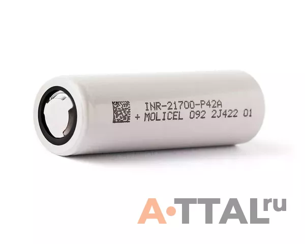 Аккумулятор Li-Ion 21700 Molicel INR21700-P42A 4200мАч 45A фото 1