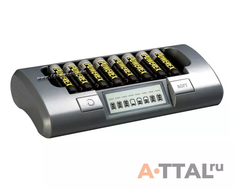 Зарядное устройство Powerex MH-C800S-E 8 AA/AAA LCD Euro (MH-C800S-E) фото 1