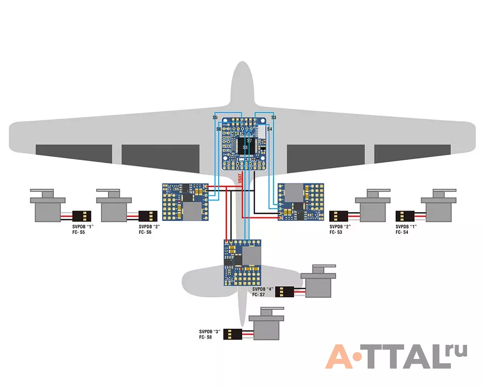 Плата распределения питания Matek Servo PDB, w/ BEC 5.5-36V to 5-8.2V фото 2