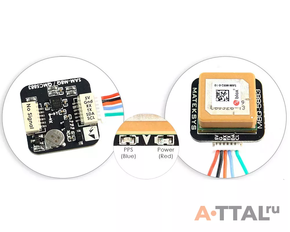 Датчик Matek M8Q-5883 GPS + COMPASS Module фото 3