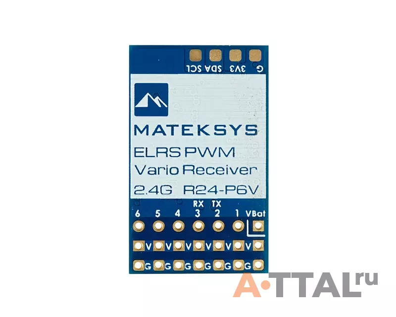 Приемник Matek ELRS 2.4GHz PWM Vario Receiver, R24-P6V фото 1