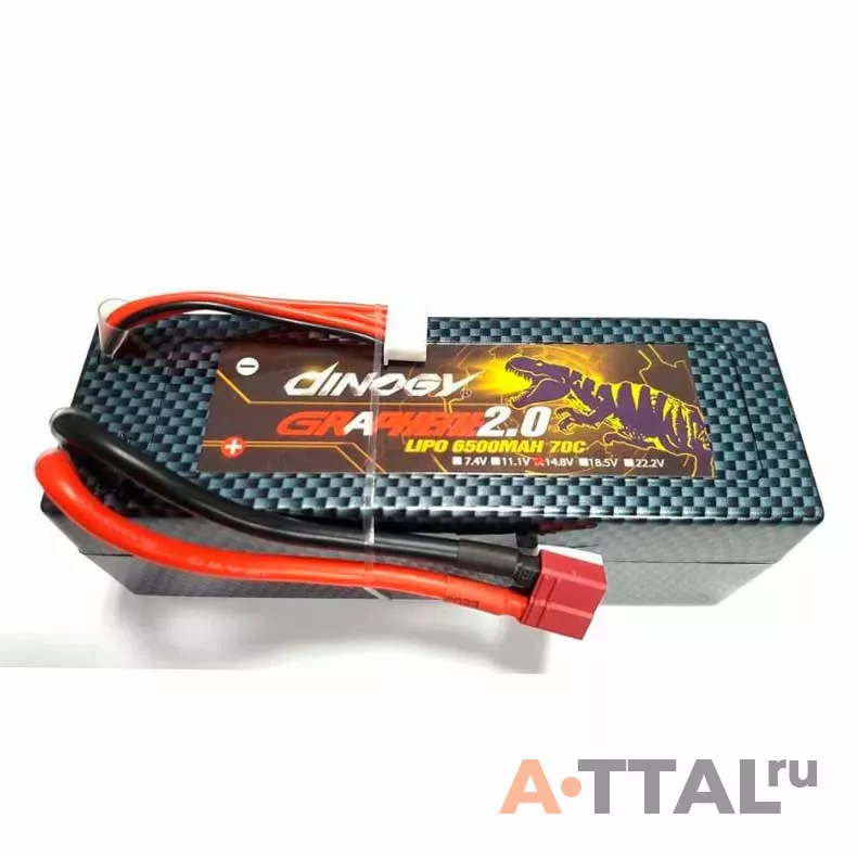 Аккумулятор Dinogy G2.0 Li-Po 6500mAh 14.8V 4S 70C Hardcase T-Plug фото 1