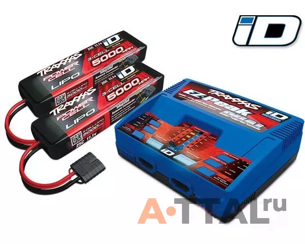 Комплект Traxxas EZ-Peak Dual 100-240 В 8 А 100 Вт 2972 + 2 шт LiPO 11,1 В 5000 мАч 3S 25C 2872X фото 1