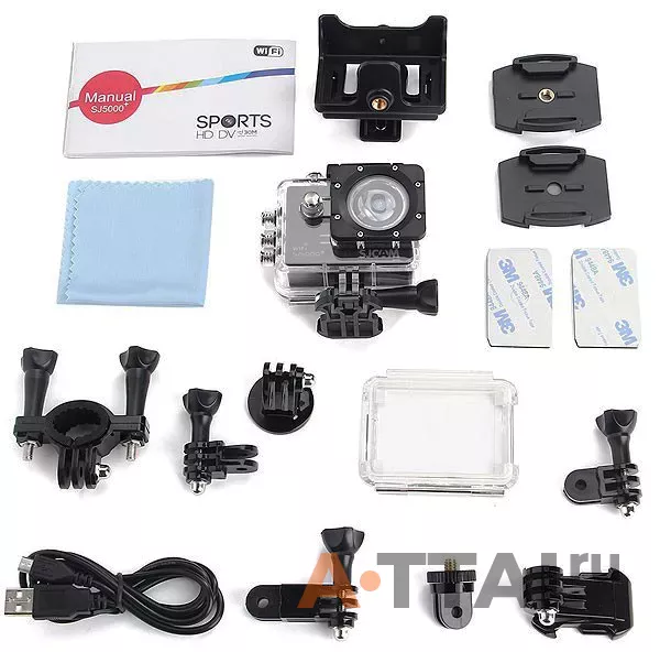 Камера SJCAM SJ5000 Plus Ambarella A7LS75 WIFI 1080p 60fps (черный) фото 4