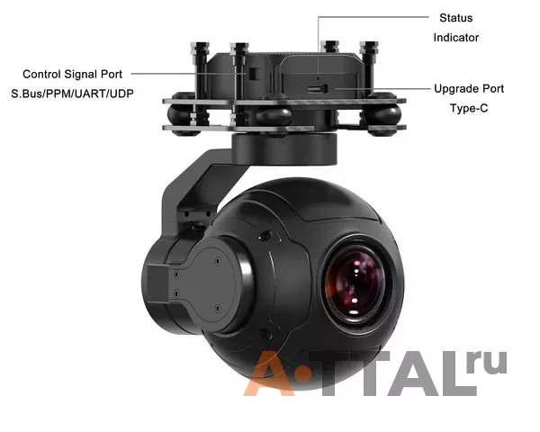 Камера с подвесом SIYI ZR10 с 10x зумом и 3-осевой стабилизацией фото 4