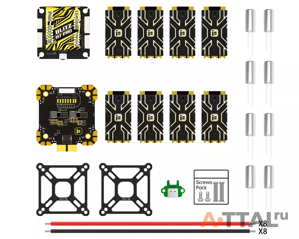 Регулятор хода iFlight BLITZ E80 Single CNC ESC*8 + BLITZ H7 Pro FC фото 1