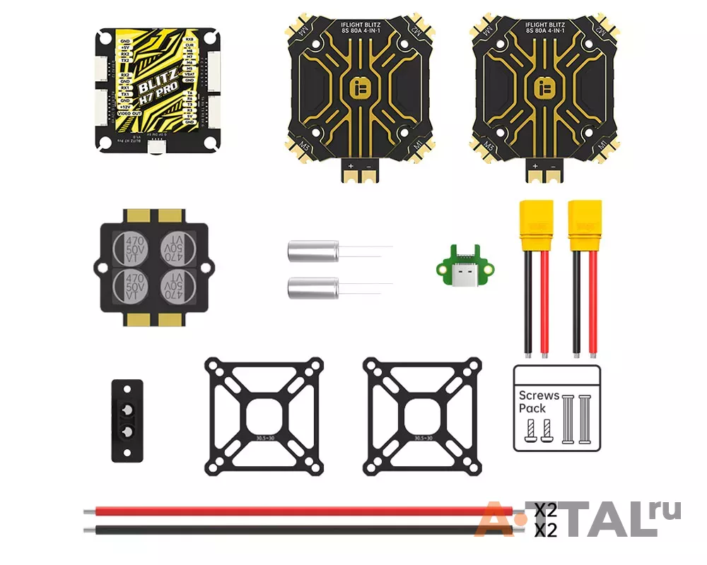 Регулятор хода iFlight BLITZ E80 Pro 4in1 ESC*2 + BLITZ H7 Pro FC фото 1