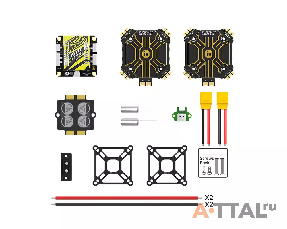 Полётный стек iFlight BLITZ E80 4-IN-1 Pro (x2) + BLITZ F7 Pro V1.1 фото 1