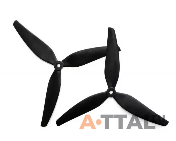 Пропеллер HQProp 7x4x3 Cine7 (1CW+1CCW) Black-Glass Fiber Reinforced Nylon фото 1