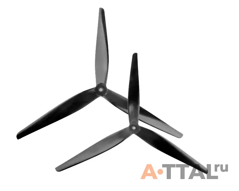Пропеллер HQProp 13x9x3V2 X-Class Prop (1CCW+1CW) Glass Fiber Reinforced Nylon (Black) фото 1