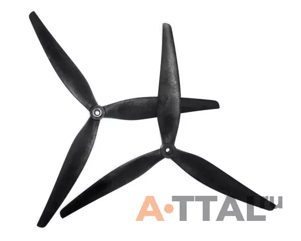 Пропеллер HQProp 11x7.5x3 MacroQuad Prop (1CCW+1CW) Glass Fiber Reinforced Nylon (Black) фото 1