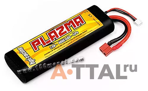 Аккумулятор 7.4V 4000mAh 20C Li-Po Round Case Stick (HPI Plazma, HPI101941) фото 1