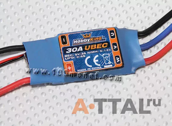 Регулятор хода 30A ESC 3A UBEC (Hobby, HOF-30A) фото 1