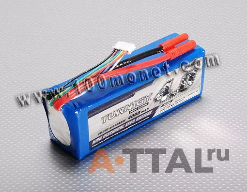 Аккумулятор 22.2V 4000mAh 6S 20C Lipo Pack (Turnigy, HO4000.6S.20) фото 1