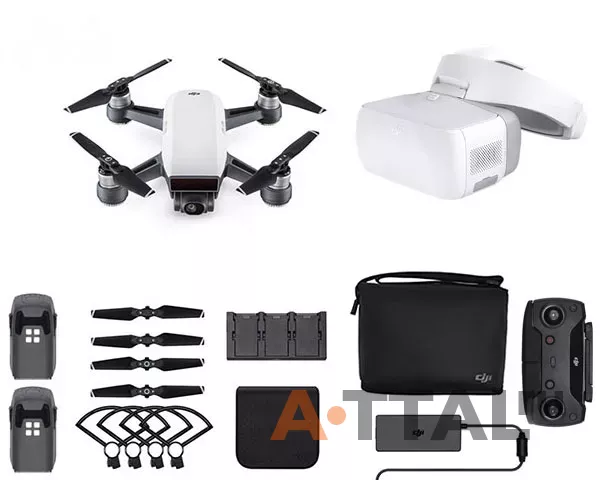 Квадрокоптер DJI Spark Combo (Alpine White) и видеоочки DJI Goggles фото 1