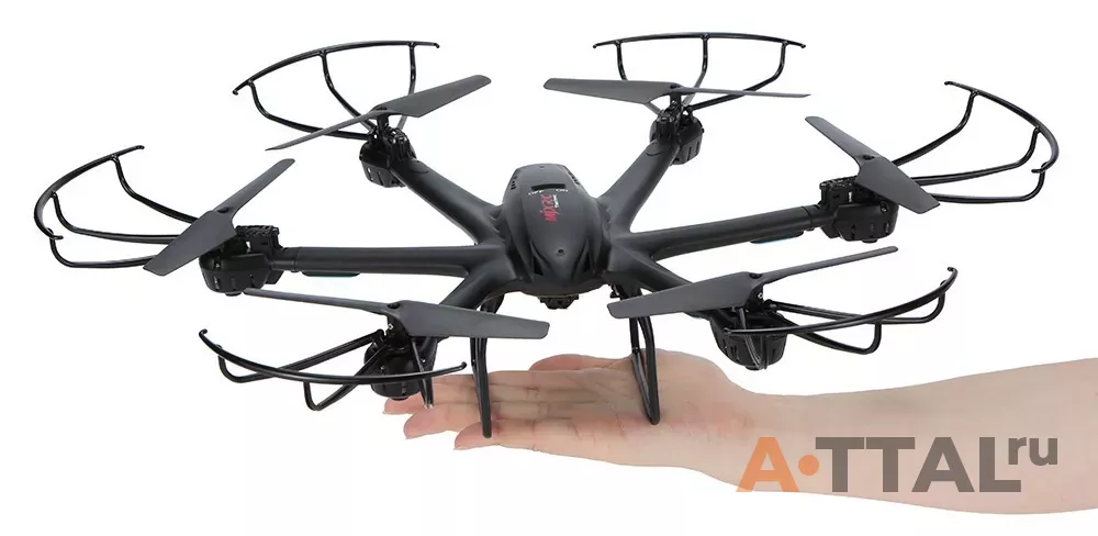 Гексакоптер MJX X601H FPV c HD WiFi-камерой чёрный фото 2