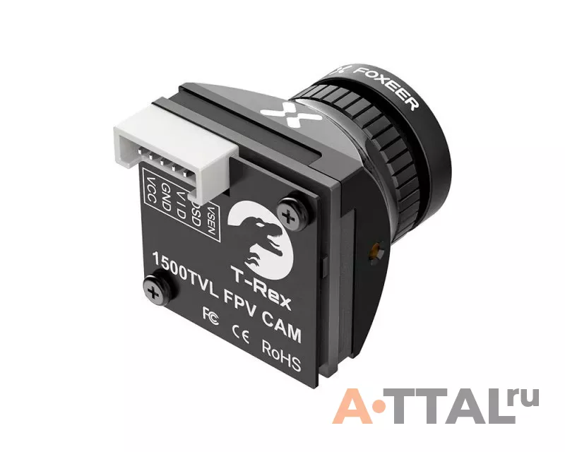 Камера FPV Foxeer T-Rex Micro 1500TVL 6ms Full Wearther FPV Camera (White) фото 2