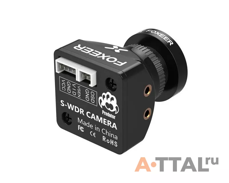 Камера FPV Foxeer Mini Predator 5 Racing 4ms Latency Super WDR (2.1mm, Red) фото 2