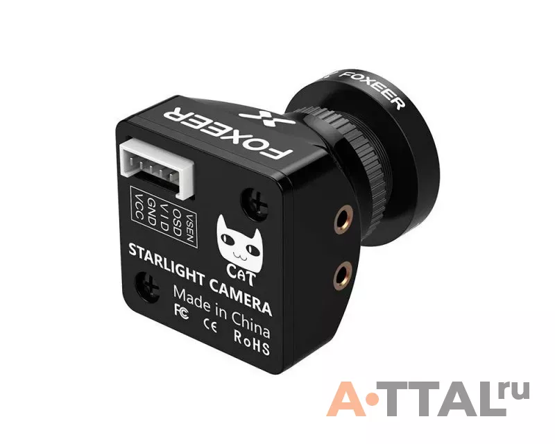 Камера FPV Foxeer Mini Cat 3 1200TVL 0.00001Lux StarLight FPV Camera (Black) фото 2