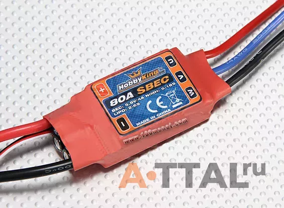 Регулятор хода 80A ESC 4A SBEC (Hobby, F-80A) фото 1