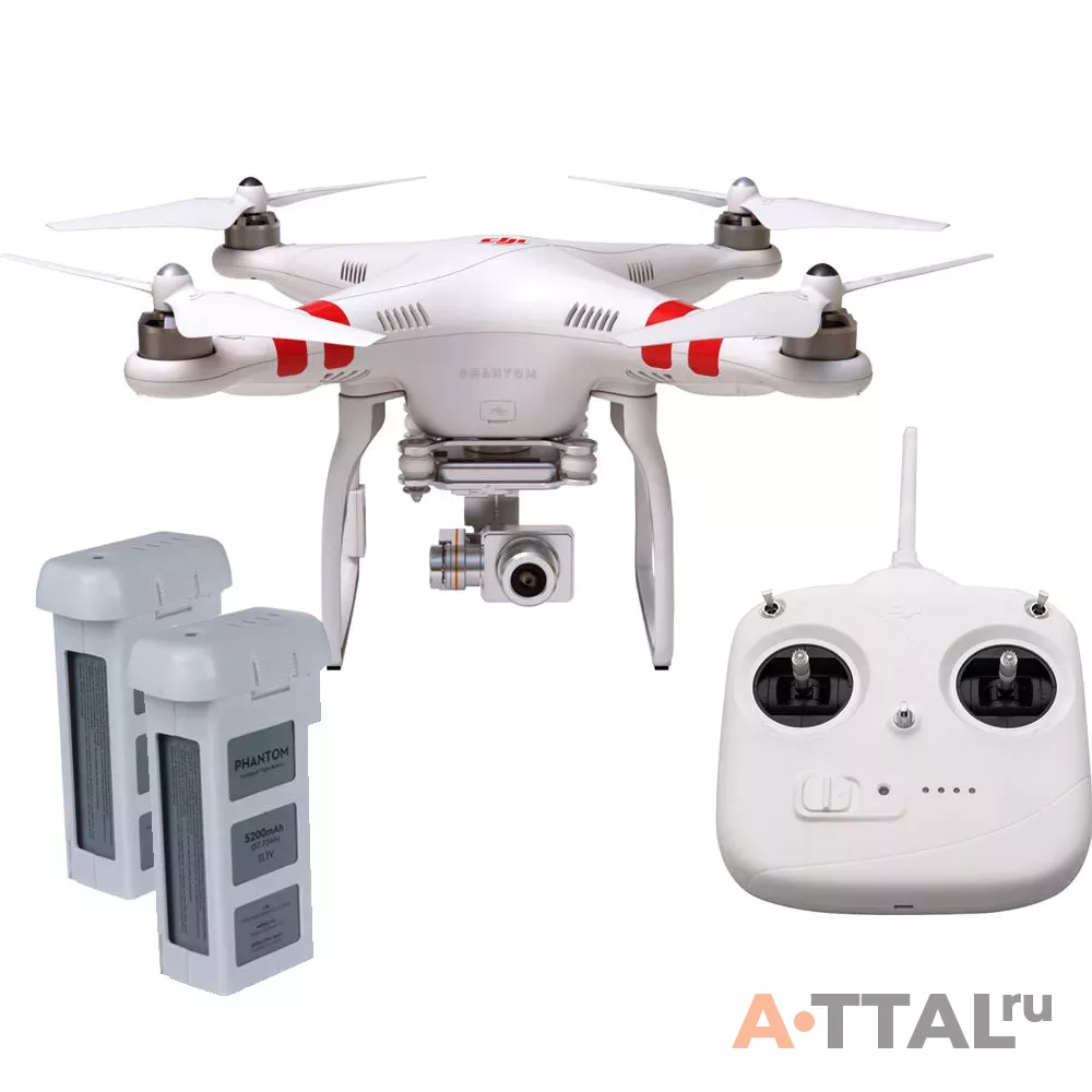 Квадрокоптер DJI Phantom 2 Vision+ V3.0 с подвесом и камерой 14Мп и доп. аккумулятором фото 1